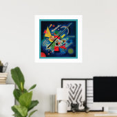 Blauw schilderij van Wassily Kandinsky Poster (Thuiskantoor)