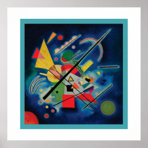 Blauw schilderij van Wassily Kandinsky Poster