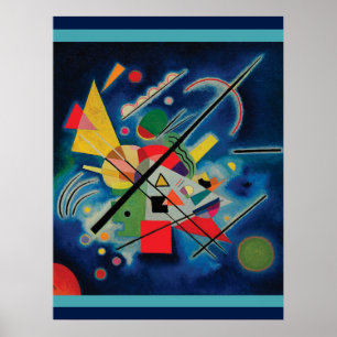 Blauw schilderij van Wassily Kandinsky Poster