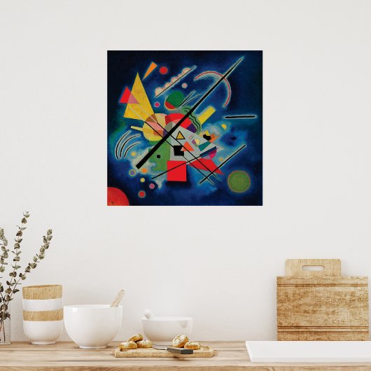 Blauw schilderij van Wassily Kandinsky Poster (Keuken)