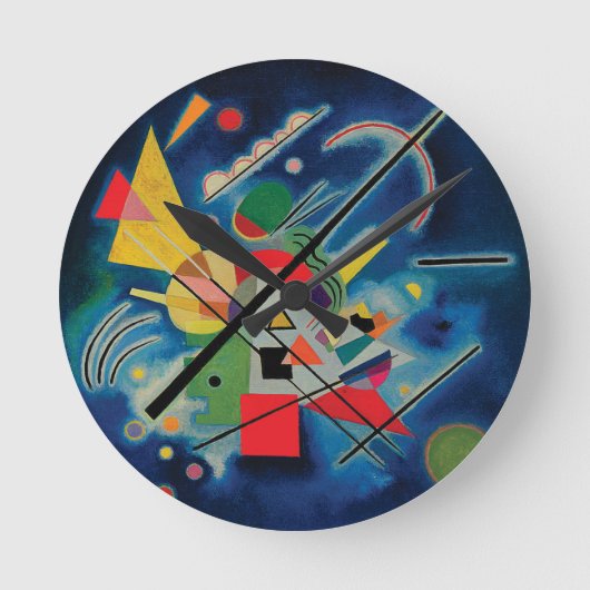 Blauw schilderij van Wassily Kandinsky Ronde Klok (Voorkant)