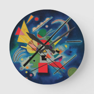 Blauw schilderij van Wassily Kandinsky Ronde Klok
