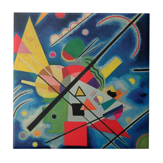 Blauw schilderij van Wassily Kandinsky Tegel Tegeltje (Voorkant)