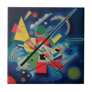 Blauw schilderij van Wassily Kandinsky Tegeltje