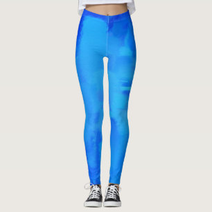 Blauw schilderplaatje leggings