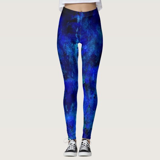 Blauw schilderplaatje leggings (Voorkant)
