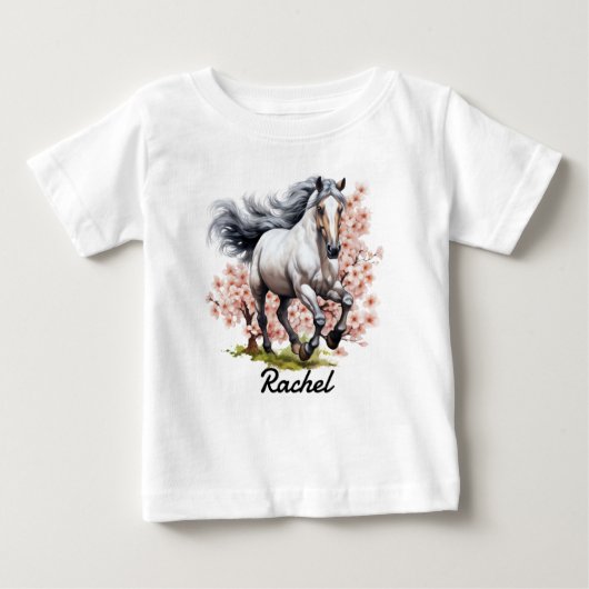 Blauw Schimmelend Wild Paard Lopend (Voorkant)