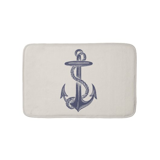  blauw schip Anchor Bath Mat (Voorkant)