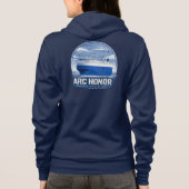 Blauw Schip Ritssluiting Hoodie (Achterkant)