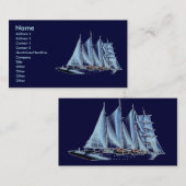 Blauw schip visitekaartje (Voorkant / Achterkant)