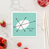 Blauw schitterend text papier servetten (Insitu)