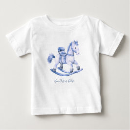 Blauw Schommelpaard Baby T-shirt