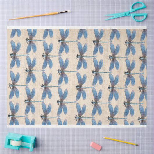 Blauw schonnippapier voor kunstmeubelen tissuepapier (Craft)