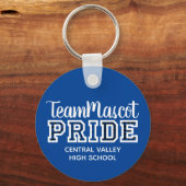 Blauw School Spirit Mascotte Sleutelhanger (Voorkant)