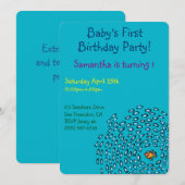 Blauw schoolpatroon met kleine Oranje vis Kaart (Voorkant / Achterkant)