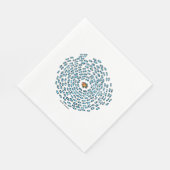 Blauw schoolpatroon met kleine Oranje vis Servetten (Hoek)