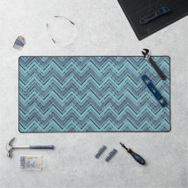 Blauw schoppenpatroon bureaumat