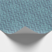 Blauw schoppenpatroon cadeaupapier (Hoek)