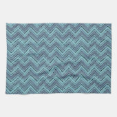 Blauw schoppenpatroon theedoek (Horizontaal)