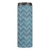 Blauw schoppenpatroon thermosbeker (Achterkant)
