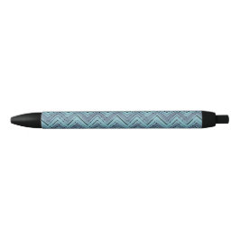 Blauw schoppenpatroon zwarte inkt pen