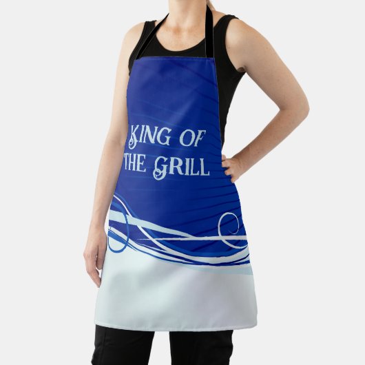 Blauw Schort met Modern Swirls en Custom Gezegde (Insitu)