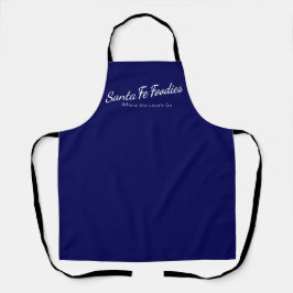 Blauw schort met Santa Fe Foodies-logo