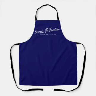 Blauw schort met Santa Fe Foodies logo