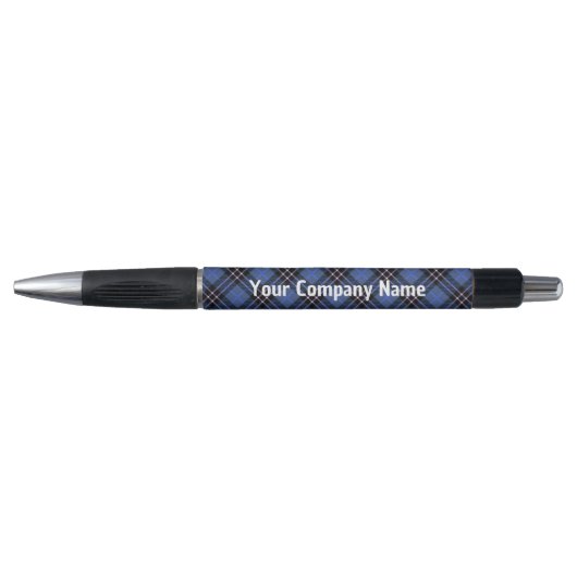 Blauw Schots geruit patroon Pen (Voorkant)