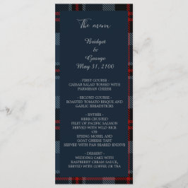 Blauw Schots Land Bruiloft Menu & Programma