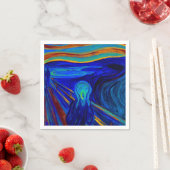 Blauw Schreeuwpapier servet (Insitu)