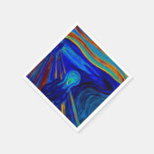Blauw Schreeuwpapier servet (Hoek)