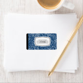 blauw schrift etiket (Insitu)