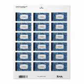 blauw schrift etiket (Full Sheet)