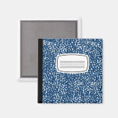 blauw schrijfboek magneet (Voorkant / Achterkant)