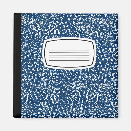 blauw schrijfboek magneet (Voorkant)