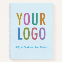 Blauw Schrijfboek voor Oefening Aangepast Logo Notitieboek