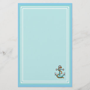 Blauw Schrijfpapier met Anker Briefpapier