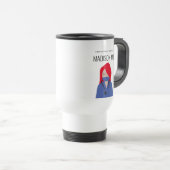 Blauw schrobt Vrouw Doctor illustratie Dank u Reisbeker (Voorkant rechts)