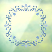 Blauw schuifwiel met raamkoeling raamsticker (Vel 3)