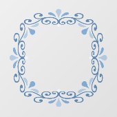 Blauw schuifwiel met raamkoeling raamsticker (Vel)