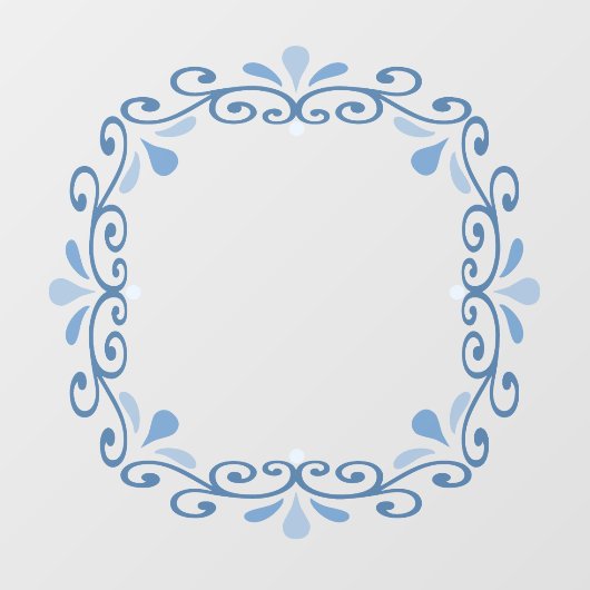 Blauw schuifwiel met raamkoeling raamsticker (Vel)