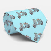 Blauw scooter Stropdas (Opgerold)