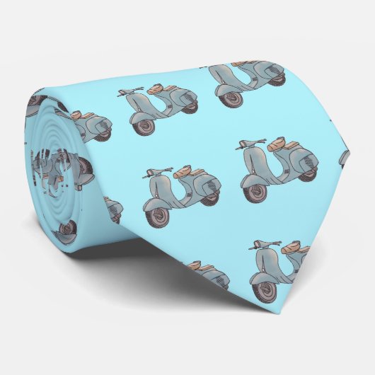 Blauw scooter Stropdas (Opgerold)