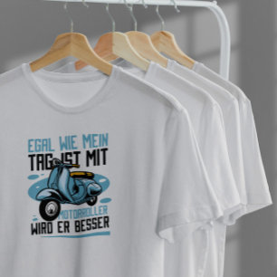 Blauw scooter vervoer t-shirt