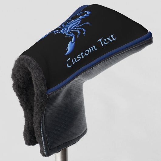 Blauw Scorpion Golf Head Hoesje Golfheadcover (3/4 voorkant)