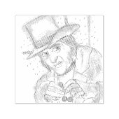 Blauw scrollen zelfinktende stempel (Design)