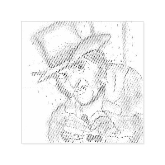 Blauw scrollen  zelfinktende stempel (Design)