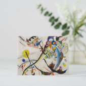 Blauw segment briefkaart (Staand voorkant)