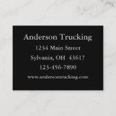 Blauw semi met aanhangwagen, Visitekaartje (Achterkant)